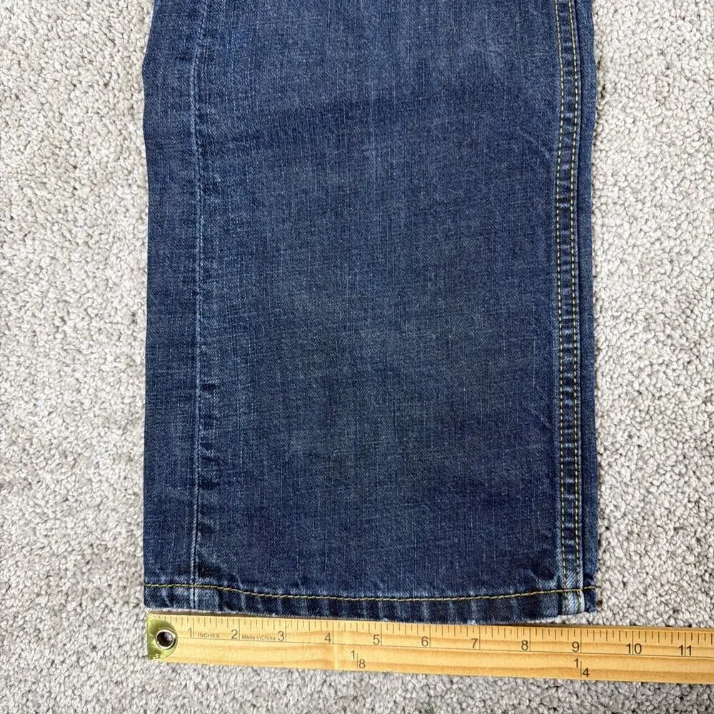 Levis 527 Jeans Men 34x34 Dark Wash Slim Bootcut Denim Western Y2K Honeycomb